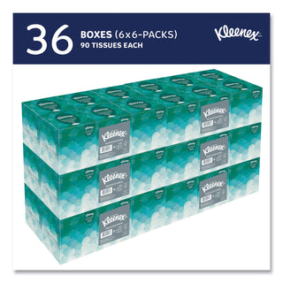 Kleenex® Boutique White Facial Tissue for Business, Pop-Up Box, 2-Ply, 95 Sheets/Box, 6 Boxes/Pack, 6 Packs/Carton (KCC21271)