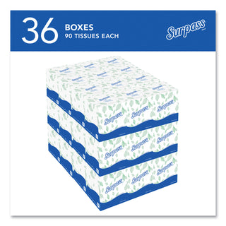Surpass® Facial Tissue for Business, 2-Ply, White, Pop-Up Box, 90/Box, 36 Boxes/Carton (KCC21320)