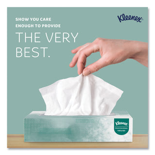 Kleenex® Naturals Facial Tissue for Business, Flat Box, 2-Ply, White, 125 Sheets/Box, 48 Boxes/Carton (KCC21601)
