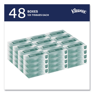 Kleenex® Naturals Facial Tissue for Business, Flat Box, 2-Ply, White, 125 Sheets/Box, 48 Boxes/Carton (KCC21601)