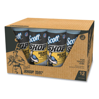 Scott® Pro Shop Towels, Heavy Duty, 1-Ply, 10.4 x 11, Blue, 12 Rolls/Carton (KCC32992)
