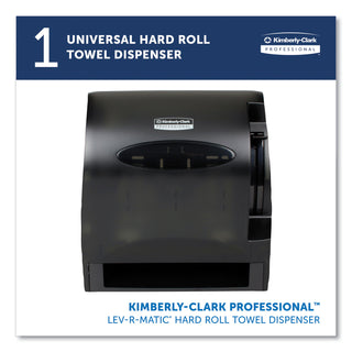 Kimberly-Clark Professional Lev-R-Matic Roll Towel Dispenser, 13.3 x 9.8 x 13.5, Smoke (KCC09765)