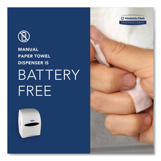 Kimberly-Clark Professional Sanitouch Hard Roll Towel Dispenser, 12.63 x 10.2 x 16.13, White (KCC09991)