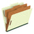 Pendaflex® Six-Section Pressboard Classification Folders, 2" Expansion, 2 Dividers, 6 Fasteners, Letter Size, Green Exterior, 10/Box (ESS17173)
