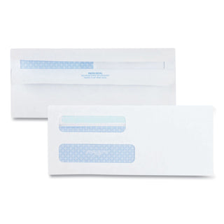Quality Park™ Double Window Redi-Seal Security-Tinted Envelope, #8 5/8, Commercial Flap, Redi-Seal Closure, 3.63 x 8.63, White, 500/Box (QUA24539)