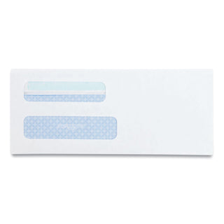 Quality Park™ Double Window Redi-Seal Security-Tinted Envelope, #8 5/8, Commercial Flap, Redi-Seal Closure, 3.63 x 8.63, White, 500/Box (QUA24539)