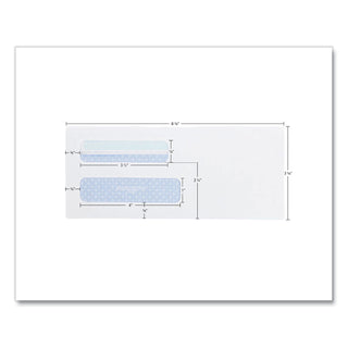 Quality Park™ Double Window Redi-Seal Security-Tinted Envelope, #8 5/8, Commercial Flap, Redi-Seal Closure, 3.63 x 8.63, White, 500/Box (QUA24539)