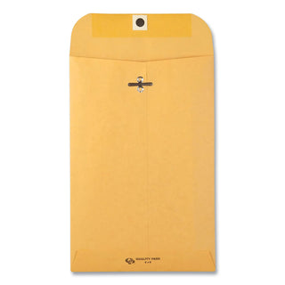 Quality Park™ Clasp Envelope, #55, Cheese Blade Flap, Clasp/Gummed Closure, 6 x 9, Brown Kraft, 100/Box (QUA37855)