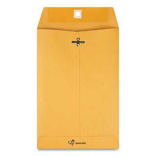 Quality Park™ Clasp Envelope, #63, Cheese Blade Flap, Clasp/Gummed Closure, 6.5 x 9.5, Brown Kraft, 100/Box (QUA37863)