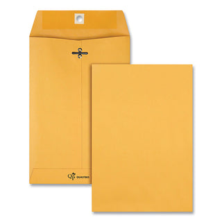 Quality Park™ Clasp Envelope, #63, Cheese Blade Flap, Clasp/Gummed Closure, 6.5 x 9.5, Brown Kraft, 100/Box (QUA37863)