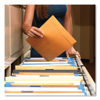 Quality Park™ Redi-Strip Catalog Envelope, #1, Cheese Blade Flap, Redi-Strip Closure, 6 x 9, Brown Kraft, 100/Box (QUA44162)