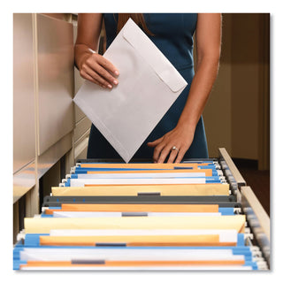 Quality Park™ Redi-Strip Catalog Envelope, #13 1/2, Cheese Blade Flap, Redi-Strip Closure, 10 x 13, White, 100/Box (QUA44782)