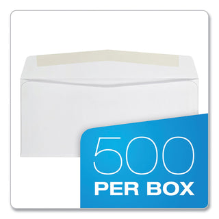 Quality Park™ Business Envelope, #10, Commercial Flap, Gummed Closure, 4.13 x 9.5, White, 500/Box (QUA90020)