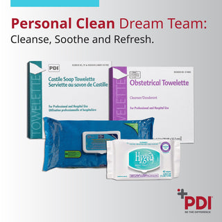 PDI® Castile Soap Towelette Individual Packet Scented 100 Count (120257_EA)