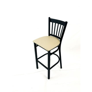 JMC Furniture Cobra Series Barstool, Supports Up to 300 lb, 28.5" Seat Height, Taupe Seat, Black Back, Black Base (JMCCBBVSTAU)
