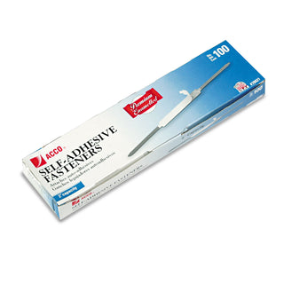 ACCO Self-Adhesive Paper Fasteners, 2" Capacity, 2.75" Center to Center, Brown, 100/Box (ACC70021)