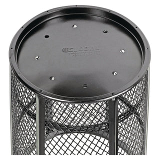 Global Industrial® Steel Mesh Corrosion Resistant Trash Can, 48 gal, Black (GBE237634BK)