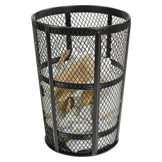 Global Industrial® Steel Mesh Corrosion Resistant Trash Can, 48 gal, Black (GBE237634BK)