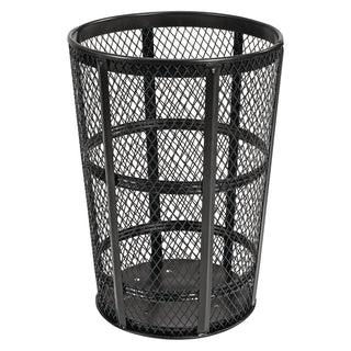 Global Industrial® Steel Mesh Corrosion Resistant Trash Can, 48 gal, Black (GBE237634BK)