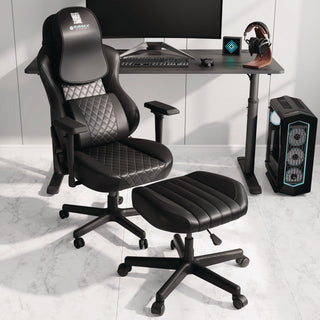 Eureka Ergonomic® Footstool with Wheels, 19.25 x 17.38 x 14.63 to 17.75, Black (EKAAR21B)