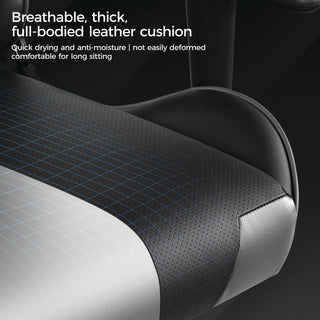 Eureka Ergonomic® Hector Ergonomic Chair, Supports Up to 300 lb, 20.25" - 24.25" Seat Height, Black PU Leather Seat, Black/Gray PU Leather Back (EKAGC07GY)