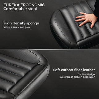 Eureka Ergonomic® Footstool with Wheels, 19.25 x 17.38 x 14.63 to 17.75, Black (EKAAR21B)
