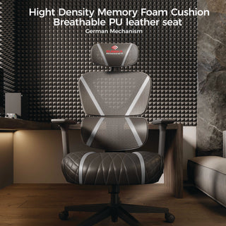 Eureka Ergonomic® Norn Ergonomic Chair, Supports Up to 275 lb, 18.11" to 22.04" Seat Height, Black/Gray Mesh Seat/Back, Black Base (EKAGC06GY)