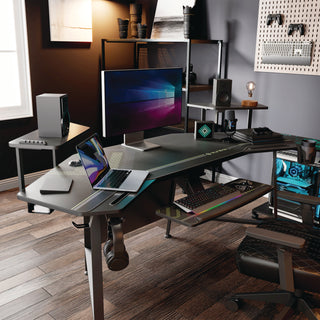 Eureka Ergonomic® Aero Gaming Desk, 72.06" x 23.63" x 38", Black (EKAE70B)