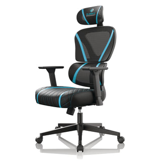 Eureka Ergonomic® Norn Ergonomic Chair, Supports Up to 275 lb, 18.11" to 22.04" Seat Height, Black/Blue Mesh Seat/Back, Black Base (EKAGC06BU)