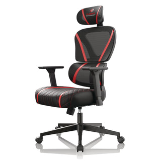 Eureka Ergonomic® Norn Ergonomic Chair, Supports Up to 275 lb, 18.11" to 22.04" Seat Height, Black/Red Mesh Seat/Back, Black Base (EKAGC06R)
