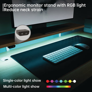 Eureka Ergonomic® L-Shaped Standing Desk with Keyboard Tray, Right Desk, 61.25" x 43.25" x 34.38" to 52.88", Maple White/White (EKAL60RMW)