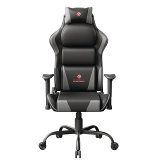 Eureka Ergonomic® Hector Ergonomic Chair, Supports Up to 300 lb, 20.25" - 24.25" Seat Height, Black PU Leather Seat, Black/Gray PU Leather Back (EKAGC07GY)