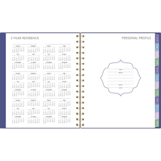 AT-A-GLANCE® Badge Geo Weekly/Monthly Planner, 8.88 x 7.69, Purple/Gold Cover, 13-Month (Jan to Jan): 2025 to 2026 (AAG1722G805)