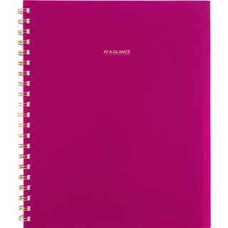 AT-A-GLANCE® Harmony Weekly/Monthly Poly Planner, Weekly: Vertical Format, 11 x 9.38, Purple/Gold Cover, 13-Month (Jan to Jan): 2025-2026 (AAG109990556)