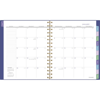 AT-A-GLANCE® Badge Geo Weekly/Monthly Planner, 8.88 x 7.69, Purple/Gold Cover, 13-Month (Jan to Jan): 2025 to 2026 (AAG1722G805)