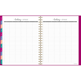 AT-A-GLANCE® Harmony Weekly/Monthly Poly Planner, Weekly: Vertical Format, 11 x 9.38, Purple/Gold Cover, 13-Month (Jan to Jan): 2025-2026 (AAG109990556)