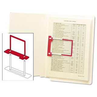 Smead™ U-Clip Bonded Fasteners, 2" Capacity, 2.75" Center to Center, Red/White, 100/Box (SMD68260)