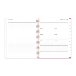 Blue Sky® Roosevelt Pink Academic Weekly/Monthly Planner, Floral Artwork, 11" x 8.5", Pink/Gray Cover, 12-Month (July-June): 2025-2026 (BLS128691)