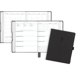 AT-A-GLANCE® Foundation Undated Weekly/Monthly Planner, 8.5" x 6.75", Black Cover, 12-Month: Undated (AAGFD20005)