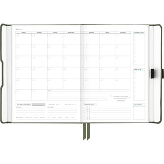 AT-A-GLANCE® Foundation Undated Weekly/Monthly Planner, 8.5" x 6.75", Green Cover, 12-Month: Undated (AAGFD20060)