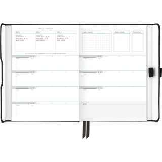 AT-A-GLANCE® Foundation Undated Weekly/Monthly Planner, 8.5" x 6.75", Black Cover, 12-Month: Undated (AAGFD20005)