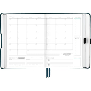 AT-A-GLANCE® Foundation Undated Weekly/Monthly Planner, 8.5" x 6.75", Blue Cover, 12-Month: Undated (AAGFD20020)