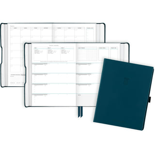 AT-A-GLANCE® Foundation Undated Weekly/Monthly Planner, 8.5" x 6.75", Blue Cover, 12-Month: Undated (AAGFD20020)