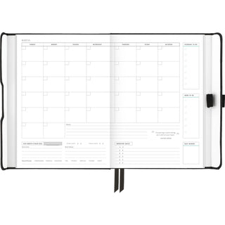 AT-A-GLANCE® Foundation Undated Weekly/Monthly Planner, 8.5" x 6.75", Black Cover, 12-Month: Undated (AAGFD20005)