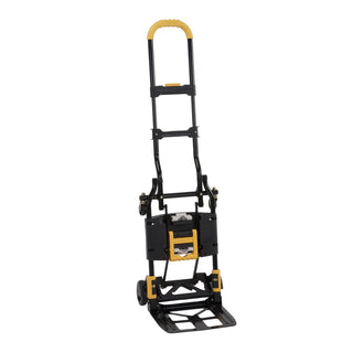 Cosco® 2-in-1 Folding Hand Truck, 300 lb Capacity, 17" x 30.5" x 33.5", Black/Yellow (CSC12225YGB1E)