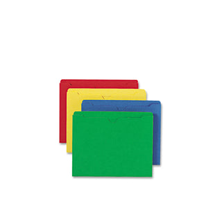 Smead™ Colored File Jackets with Reinforced Double-Ply Tab, Straight Tab, Letter Size, Assorted Colors, 100/Box (SMD75613)