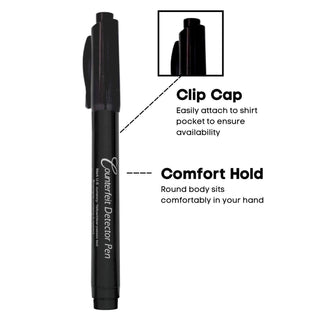 Dri-Mark® Counterfeit Bill Detector Marker Pen, 3 x 7.25 x 0.6, Black, 50/Pack (DRICFD50PK)