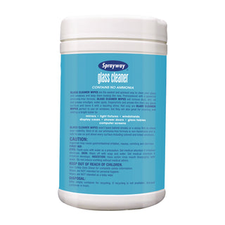 Sprayway® Glass Cleaner Wipes, 1-Ply, 10 x 12, White, 6/Carton (CGC933)