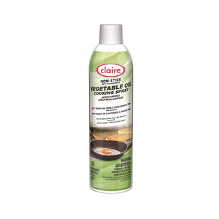 Claire® Vegetable Oil Cooking Spray, 17 oz Aerosol Spray Can, 6/Carton (CGC829)