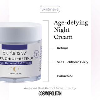 Skintensive® Bakuchiol + Retinol Dual Renewal PM Cream Facial Moisturizer 1.6 oz. Jar Unscented Cream (1267986_EA)
